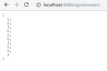 Result from answers endpoint