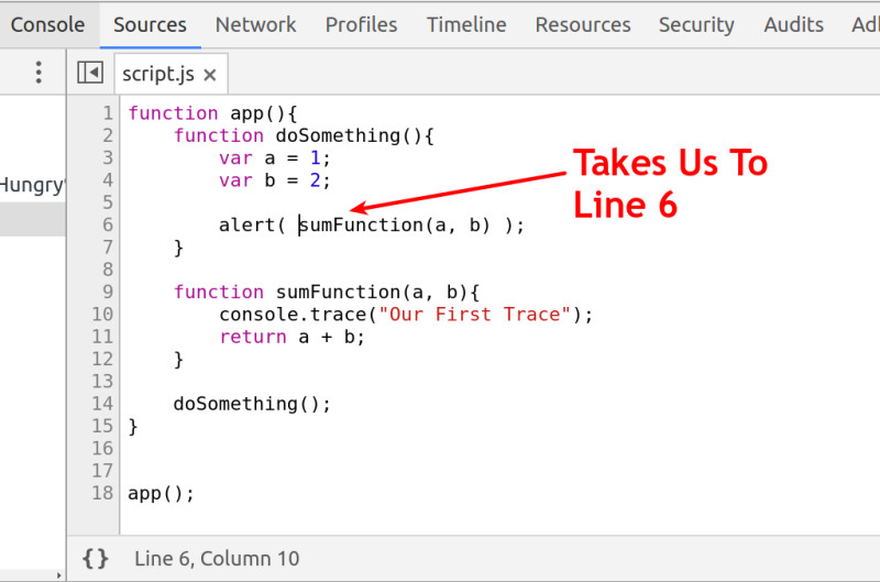 Inside chrome dev tools