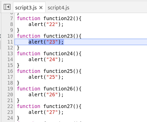 Taken into the sources tab to function23