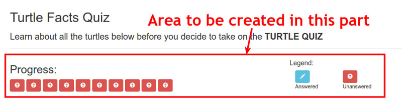 progress area markup