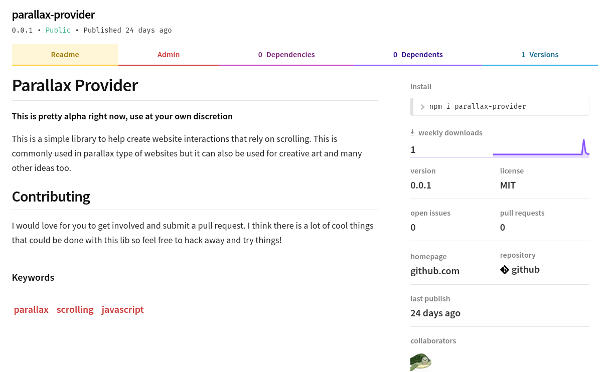 NPM Package published